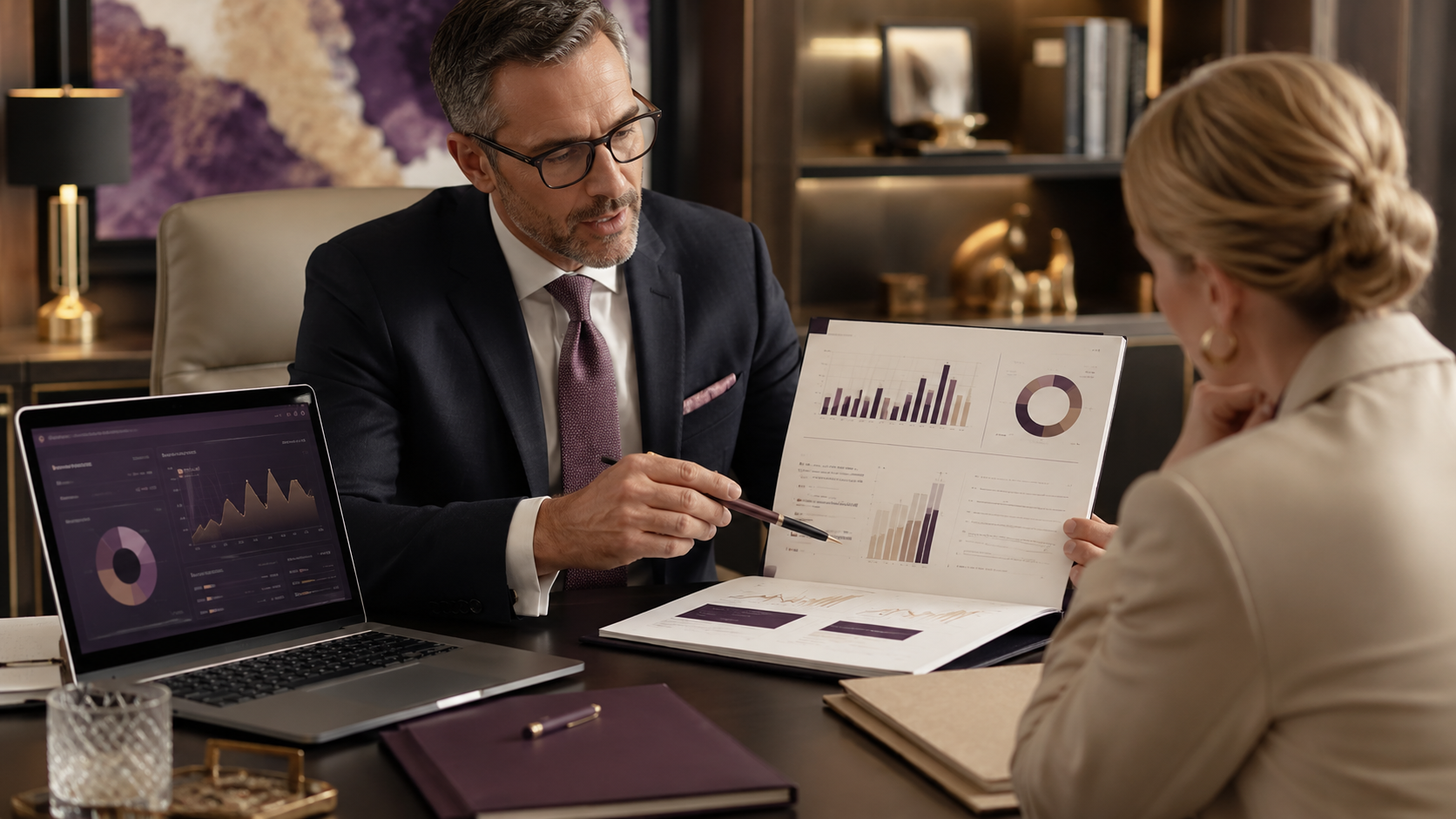 Présentation d’un dossier financier à un client